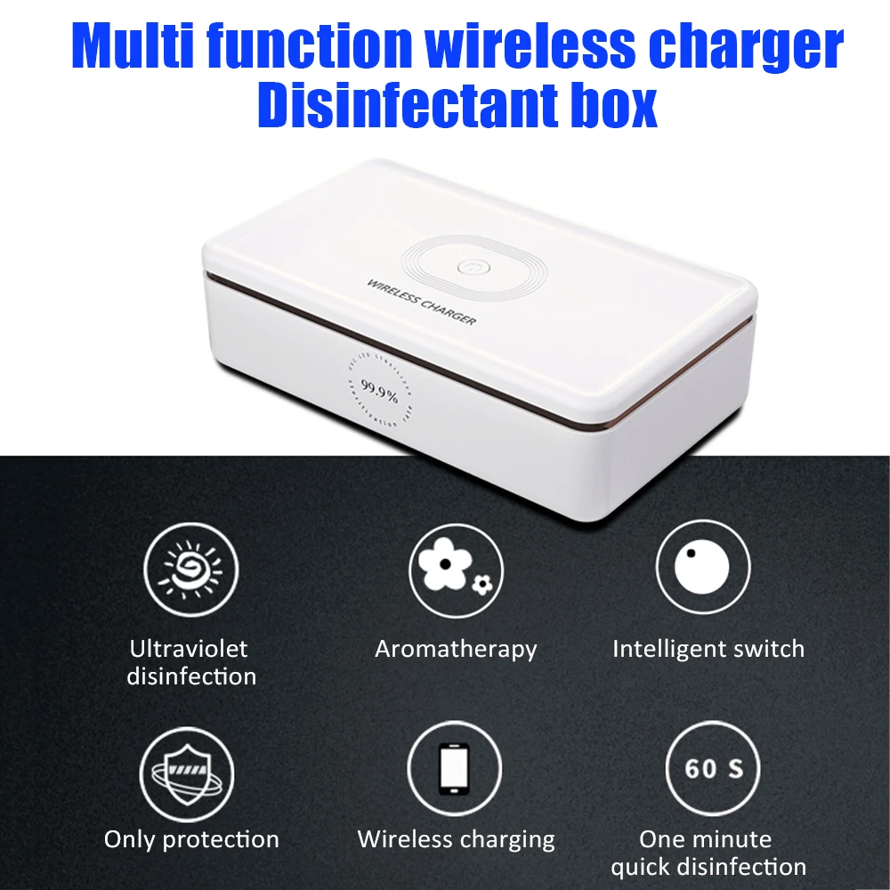 

Mobile Phone Sterilizer Phones Cleaner Box Quick UV Disinfection Sterilization Eliminate Germs Kill Germs 99.99% For mask