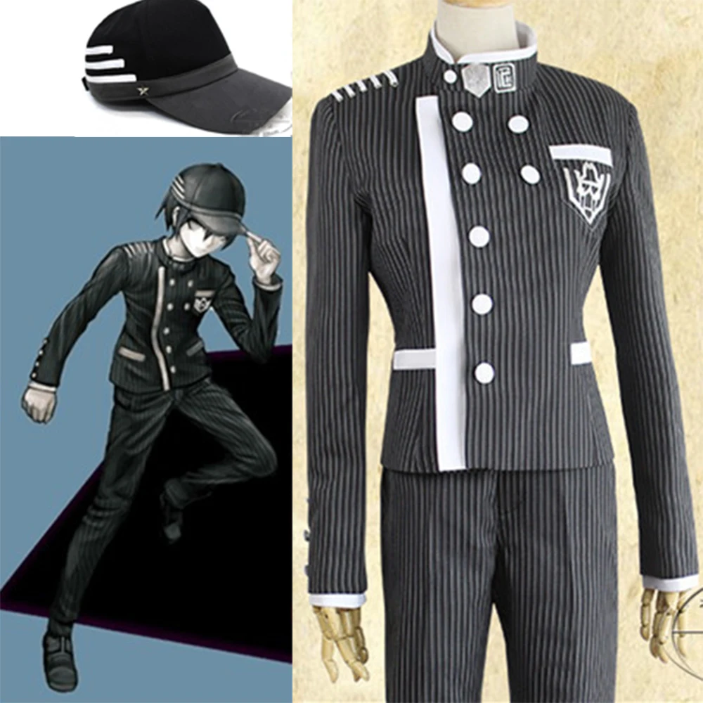 Danganronpa Dangan Ronpa V3 Killing Harmony Saihara Shuichi Detective косплей костюм пальто брюки шляпы парики
