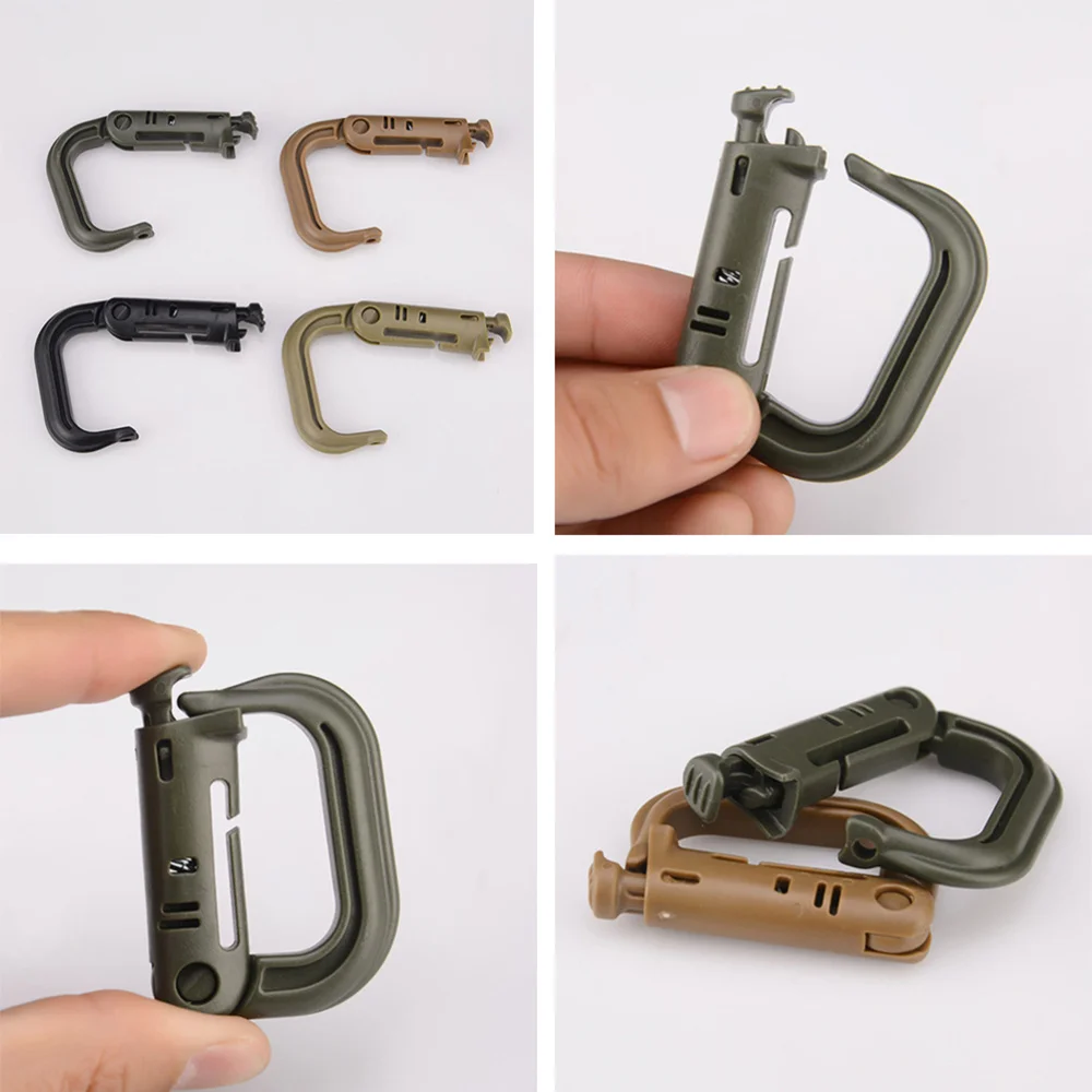 

7pcs EDC Outdoor Equipment Key Chain Nylon Ribbon Hanging Buckle Mountain Climbing Hook Belt Carabiner Backpac