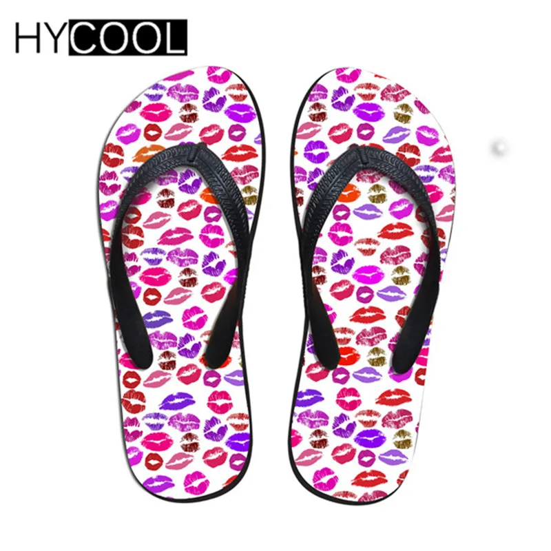 HYCOOL/Новинка; Модные женские Вьетнамки без шнуровки; милые летние женские шлепанцы с изображением мопса; женская пляжная обувь на плоской подошве с объемным рисунком Хаски; - Цвет: CC3286AB