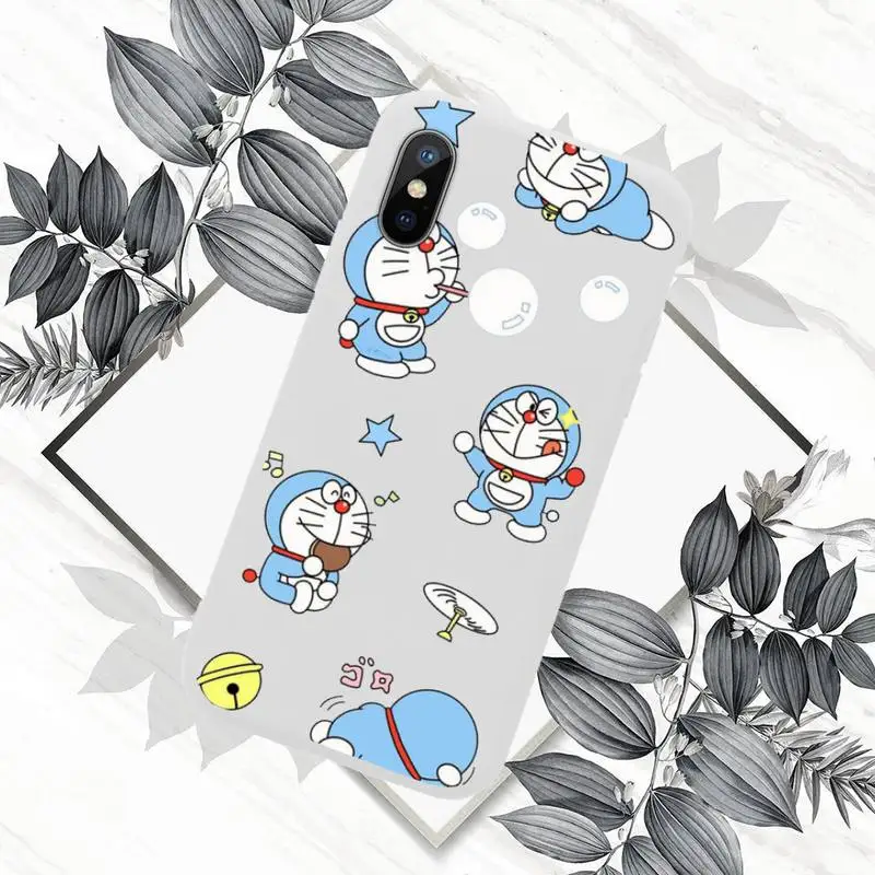 

Cartoon Doraemon Robot Phone Case White Candy Color for iPhone 11 12 mini pro XS MAX 8 7 6 6S Plus X SE 2020 XR