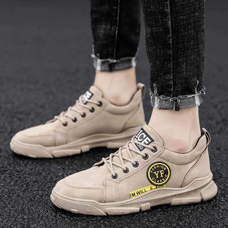 

2021 Men's Casual Fashion Short Boots Comfortable Non-slip Martin Boots Large Size Camping Boots Tooling Boots
