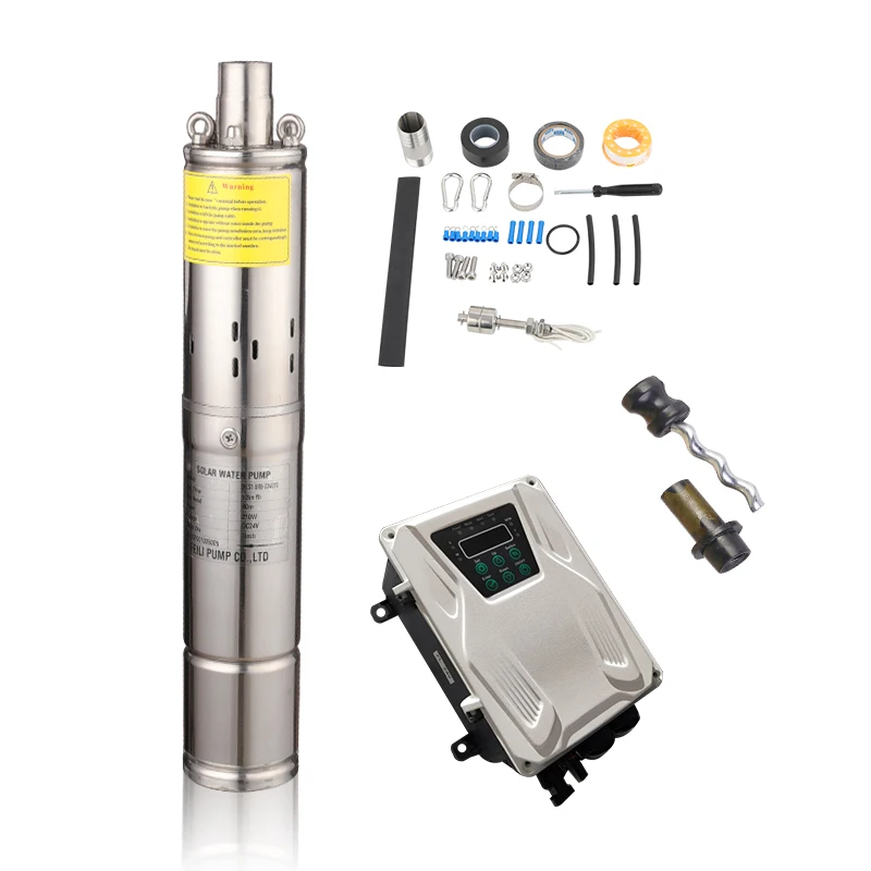 3FLS1.8/80-D24/210C dc Солнечный водяной насос для глубокой скважины орошения глубокого