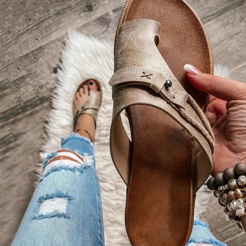 

Hot Carina Sandals Women's Open Toe Slippers Flat Heel Flip Flops with EVA Sole Summer Beach Shoes MVI-ing