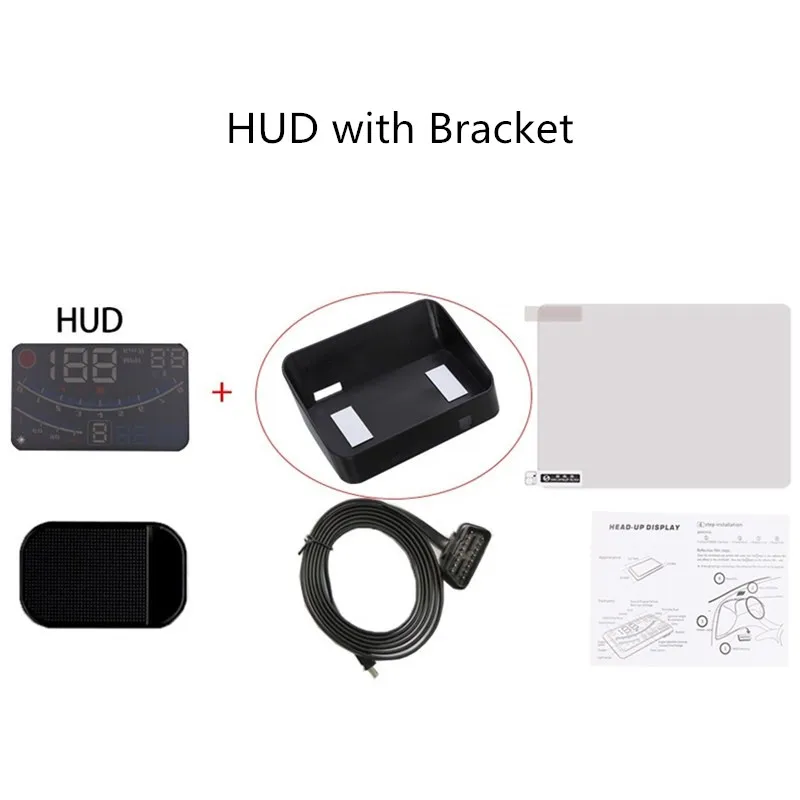 

Vjoycar V41 проекционный дисплей для автомобиля OBDII EUOBD 5,5 "проектор на лобовое стекло HUD Дисплей Напоминание о переключении Температура воды. об/мин км/ч MPH