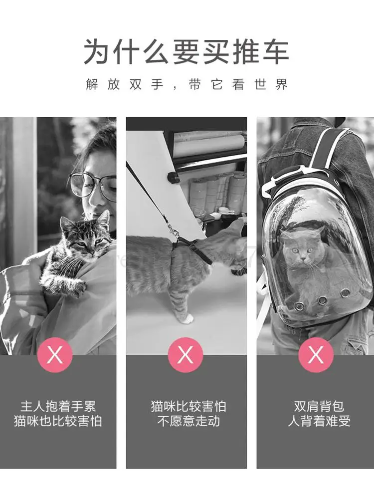 Коляска для питомцев светильник собак складная маленькая и средняя собачья