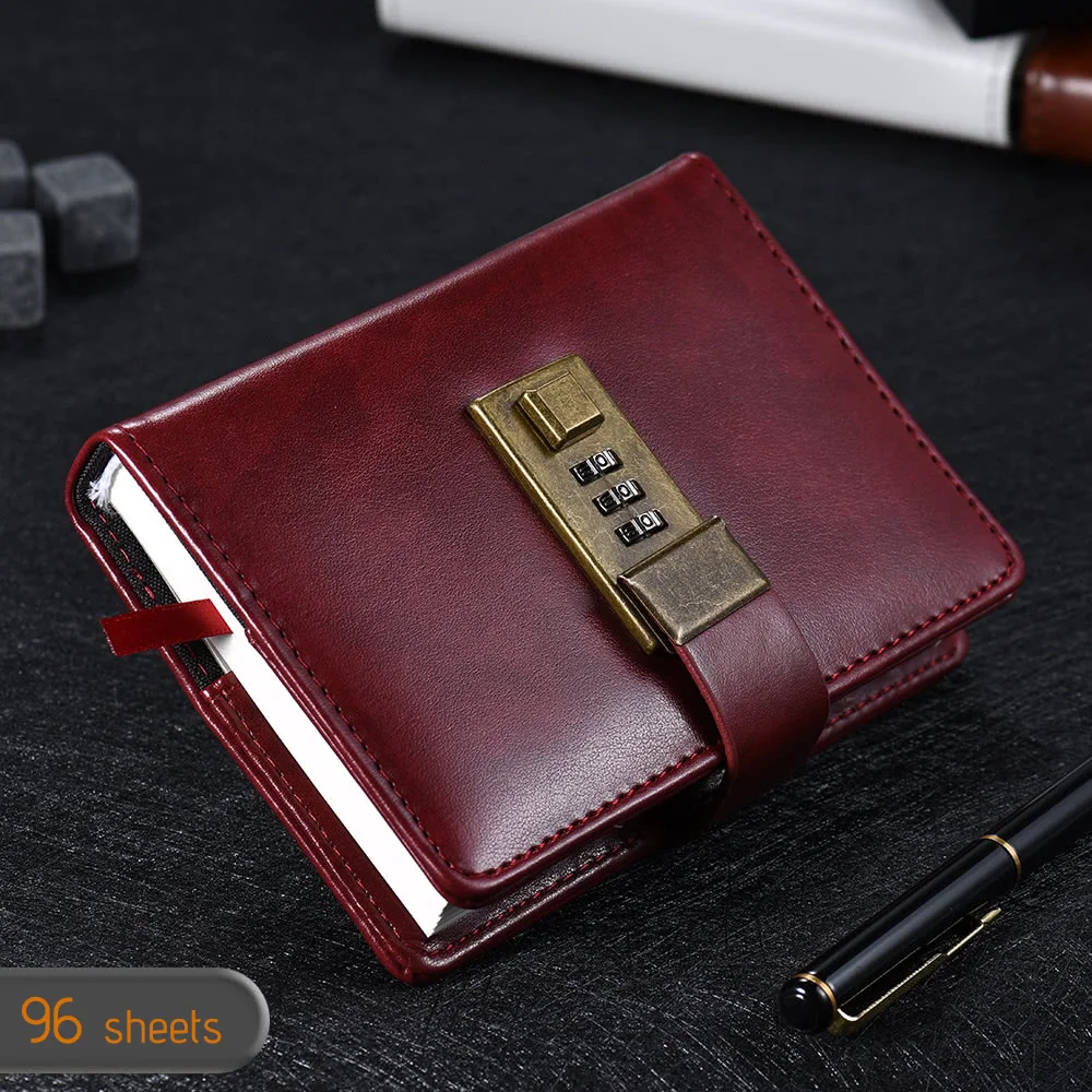 Винтажный карманный блокнот A7 планировщик для журналов дневник с паролем