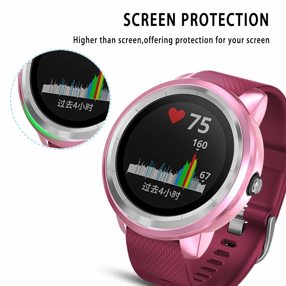 Мягкий чехол из ТПУ для Garmin Vivoactive 3 защитный часов Vivoactive3 бампер рамка аксессуары