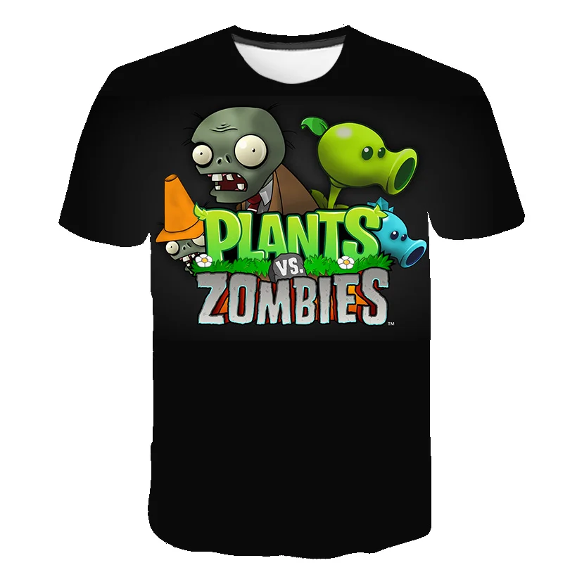 

Plants vs Zombies 3D T-Shirt for Kids Boys Cartoon Game Pattern Clothes Round Neck 4T-14T 2021 Summer