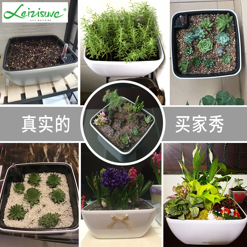 

Large diameter lazy flowerpot imitating ceramic balcony M