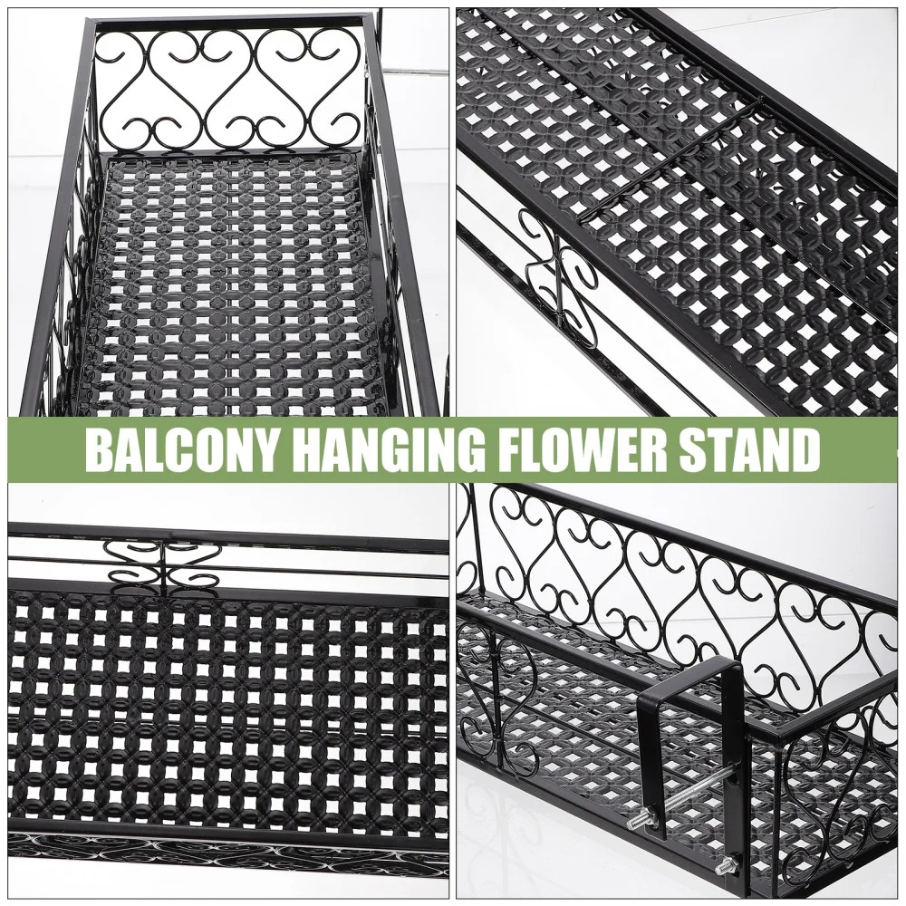 

1pc Railing Flowerpot Rack Balcony Planting Flowerpot Plant Display Hanging Rack