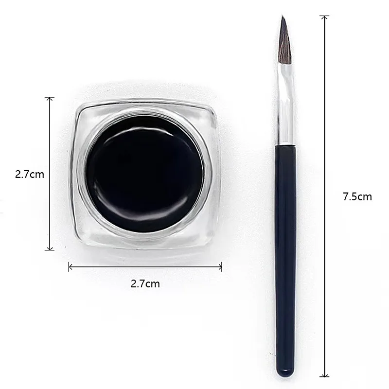 Матовая подводка для глаз гель водонепроницаемый косметика стойкий черный