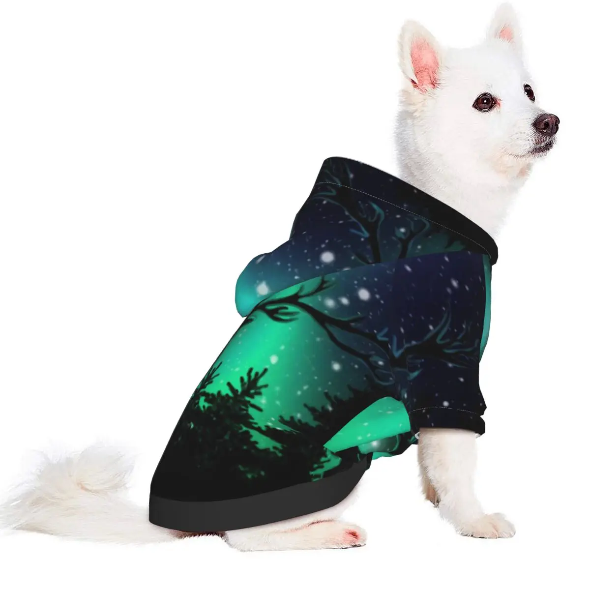 

Christmas Elk Dog Sports Clothes Mysterious For Small Medium Pets Printed Puppy Outfit French Bulldog Chihuahua Dogs Hoodie