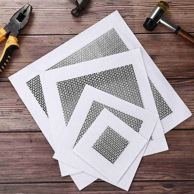 

12 Pieces Aluminum Wall Repair Patch Self-Adhesive Wall Repair Patch 2/4/ 6/8 Inch Drywall Repair Tools Screen Patch