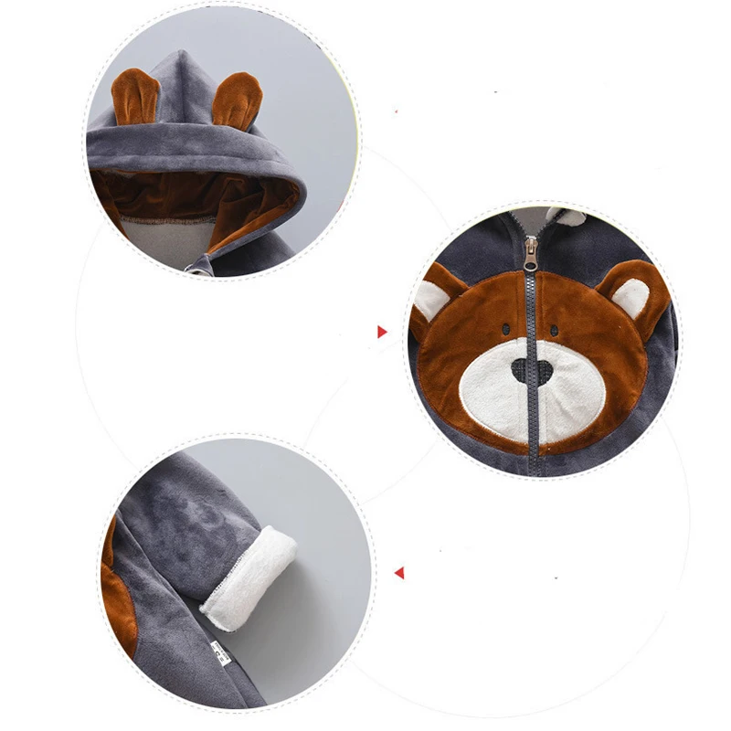 Комплект зимней одежды для детей 2 шт./компл. вельветовый утепленный флисовый