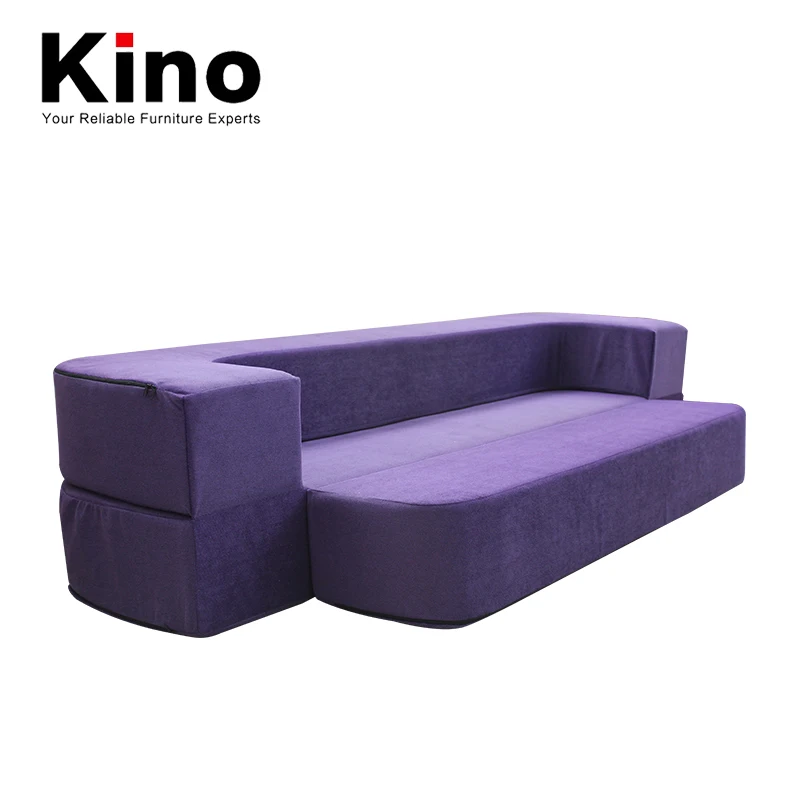 Фиолетовый строительные блоки складной длинный диван кровать подходит для