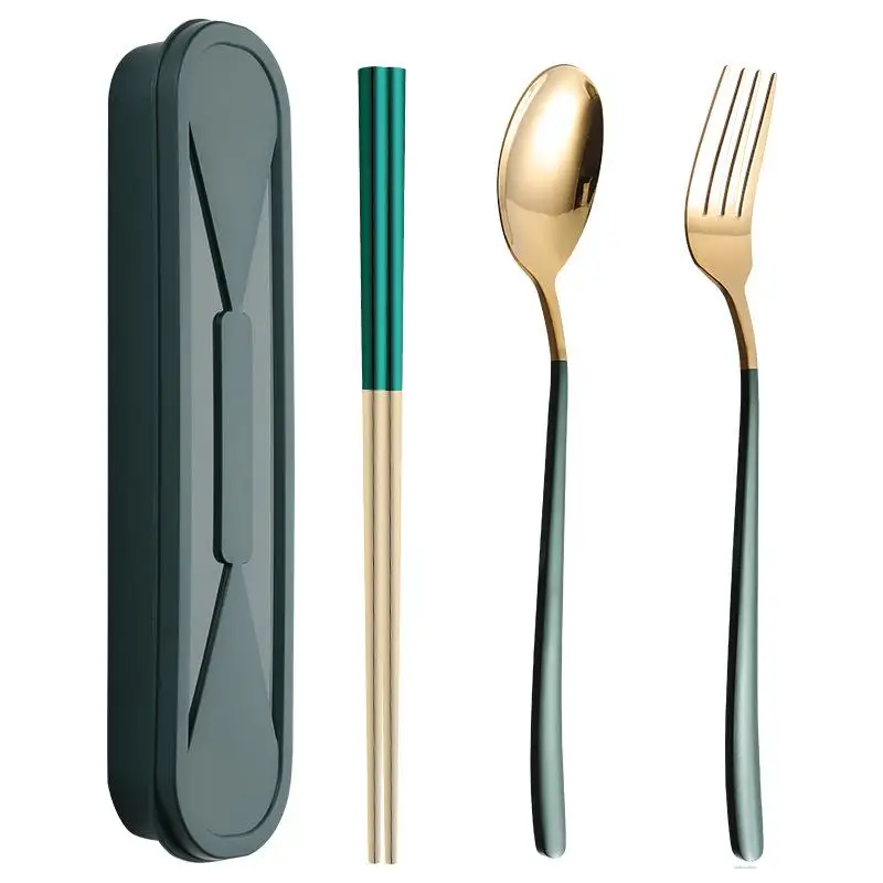 

304 Stainless Steel Portable Cutlery Portable Cutlery Set Chopsticks Spoon Set