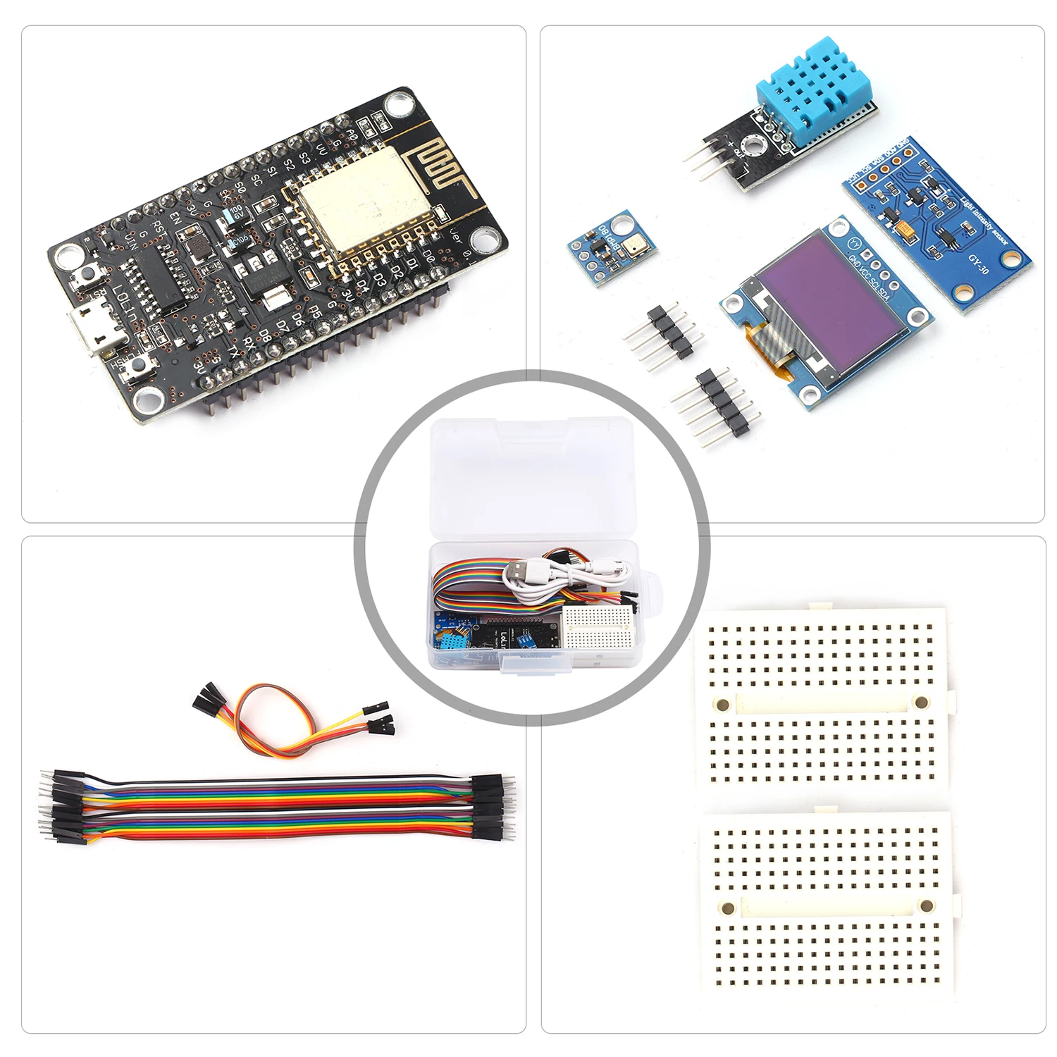 ESP8266 Weather Station Kit with DHT11 Temperature Humidity/BMP180 AtmosphericModule Replacement for Arduino IDE IoT Starter | Инструменты