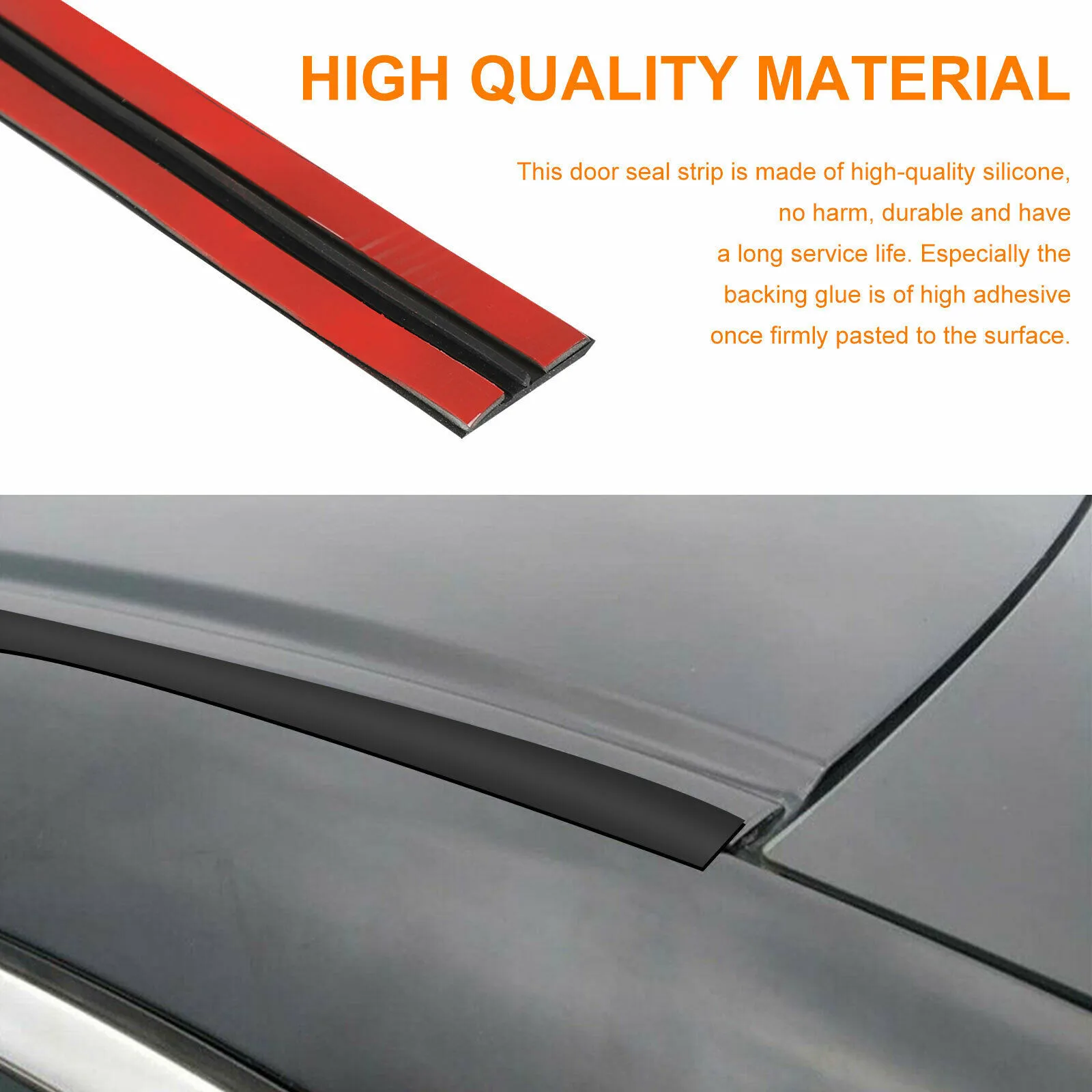 

Weatherstrip Window Seal Strip 18mm*300cm Wear-resistant Accessories Black