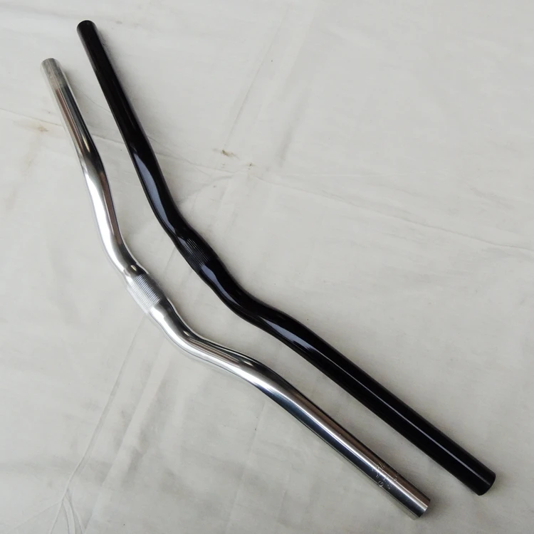 

25.4*600mm Aluminum Alloy Handlebar Black Silver Mountain Bike Folding Bike Dead Speed Swallow Handle