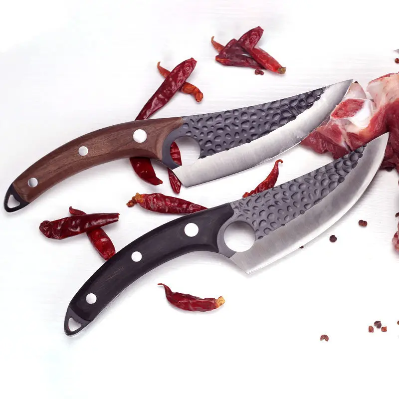 Нож мясника Liang Da кованый кухонный резец ручной работы нож сербский 6 дюймов с