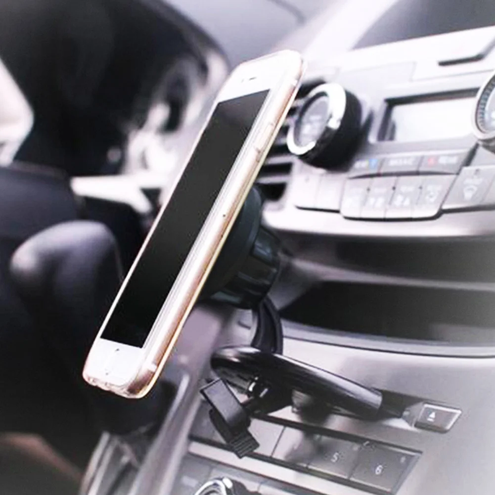 

Магнитный держатель для телефона, портативный слот для компакт-дисков, регулируемая подставка с поворотом на 360 градусов для автомобиля моб...