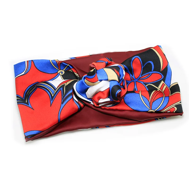 Повязка на голову женская широкая с узлом спереди