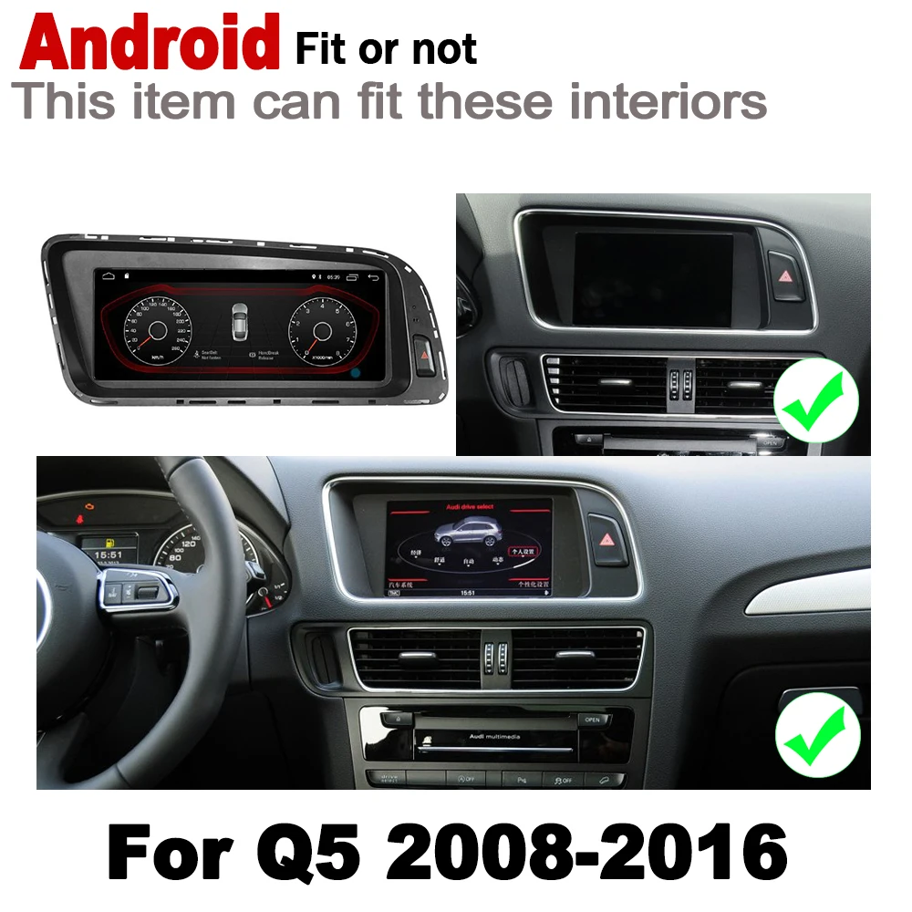 8 &quotHD экран стерео Android 7 0 up Автомобильный GPS навигатор карта для Audi Q5 8R 2008 ~ 2017 MMI
