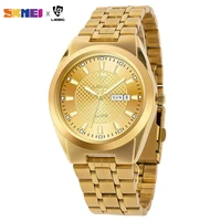 simple fashion luxury golden watches for women men japan quartz movement ladies wristwatch date clock relogio masculino l1020