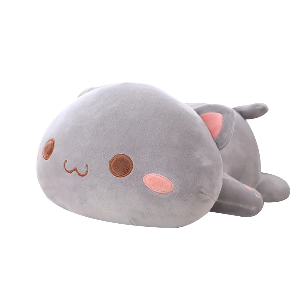 Kawaii Лежащая Кошка Животное Кукла Плюшевая мягкая подушка под спину Подушка детская игрушка подарок мягкая мультяшная Подушка подарок ребенку на Рождество новинка