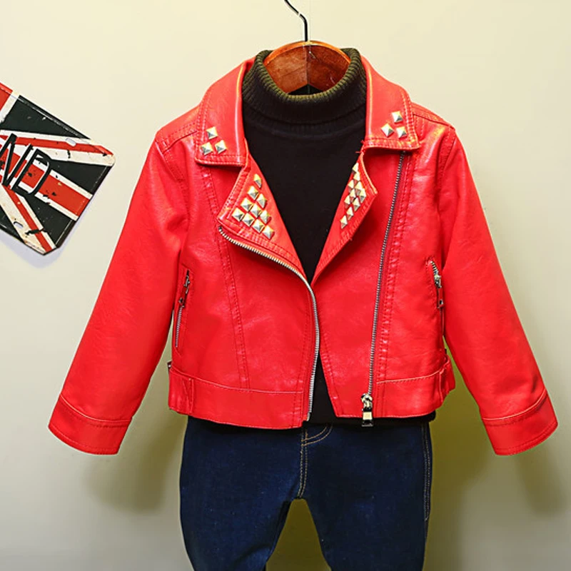 Осенняя детская куртка из искусственной кожи весенний дизайнерский кардиган с