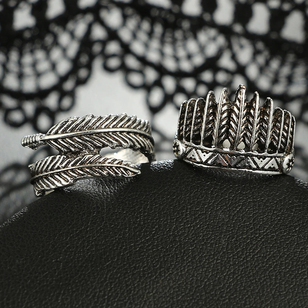 6 шт./партия Модные Простые комбинированные уникальные кольца набор массивные