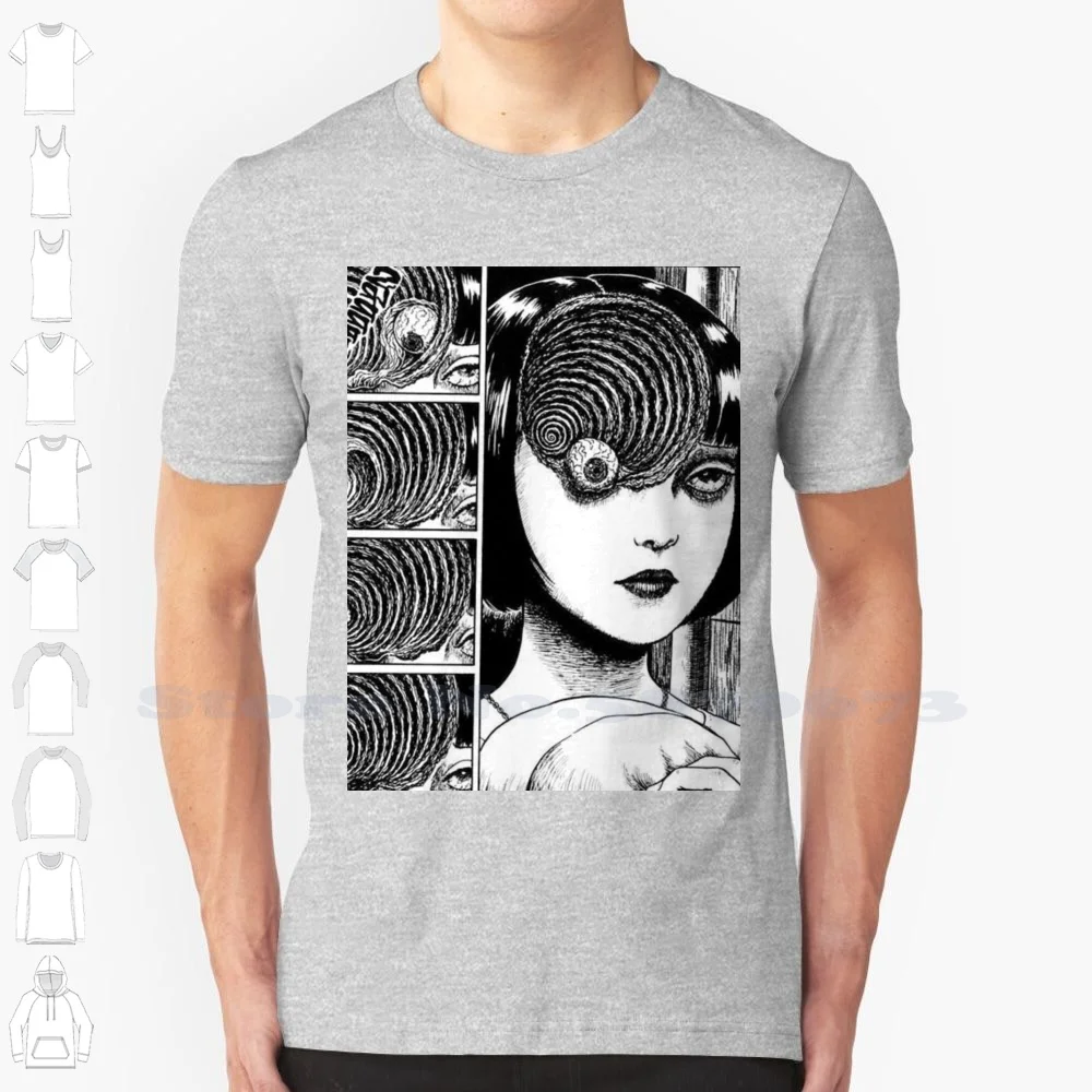 

Junji Ito Uzumaki Cool Design Trendy T-Shirt Tee Horror Junji Ito Anime Sadboys Vaporwave Hispter Tumblr Instagram Snapchat