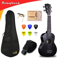 23 inch black ukulele concert soprano mini guitar with bag capo string strap picks 2019 new gift hawaii guitar uk2335a