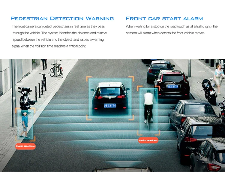 Видеорегистратор ADAS на Android 6 86 с двумя камерами 1080P GPS Wi Fi|Видеорегистраторы| |