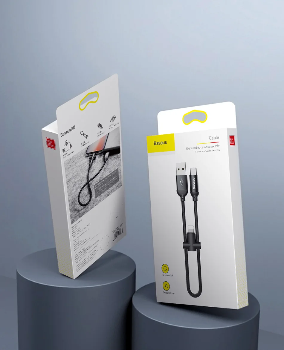 Baseus 2 в 1 для usb c на светильник с разъемом микро usb кабель короткий 20 см Быстрая зарядка данных для iPhone 8 7 samsung xiaomi зарядное устройство Android
