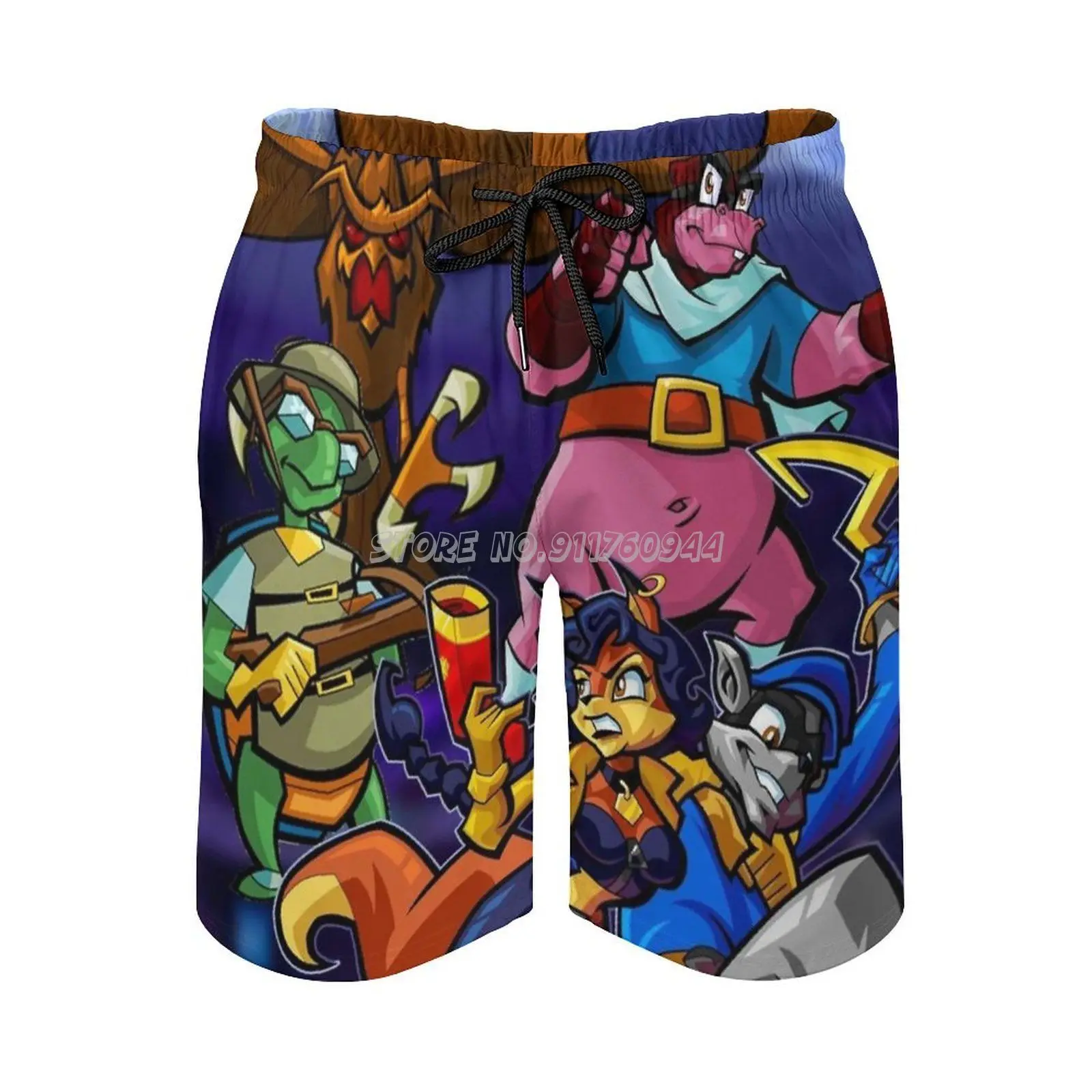 Мужские спортивные шорты Sly Cooper And The воров Raccoonus пляжные для серфинга плавки