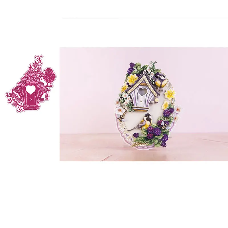 Новинка любовь Птичье гнездо маленький дом большой высекальные штампы