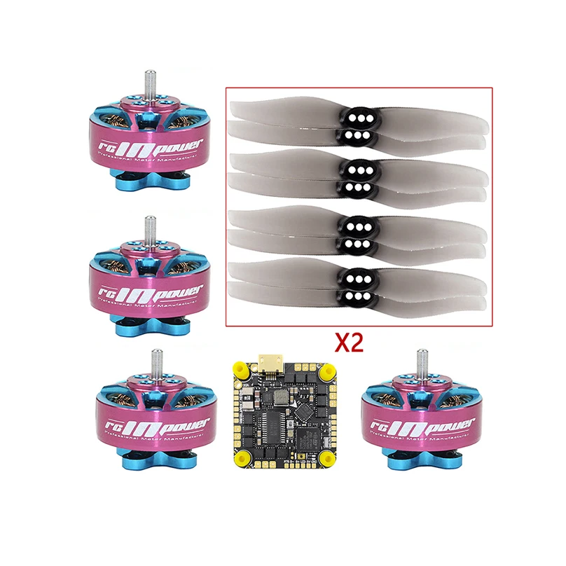 F411 20A AIO 2S-5S игровые Джойстики + 4100KV / 5000KV двигатель 3 дюймов PC пропеллер 5 8G VTX набор