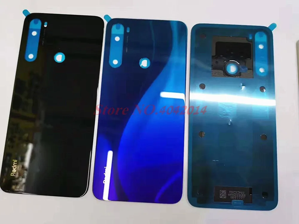 

100% Original Glass Battery Cover For Xiaomi Redmi Note 8 NT8 Housing Door Back cover Case shell Replacement Parts With Stickers