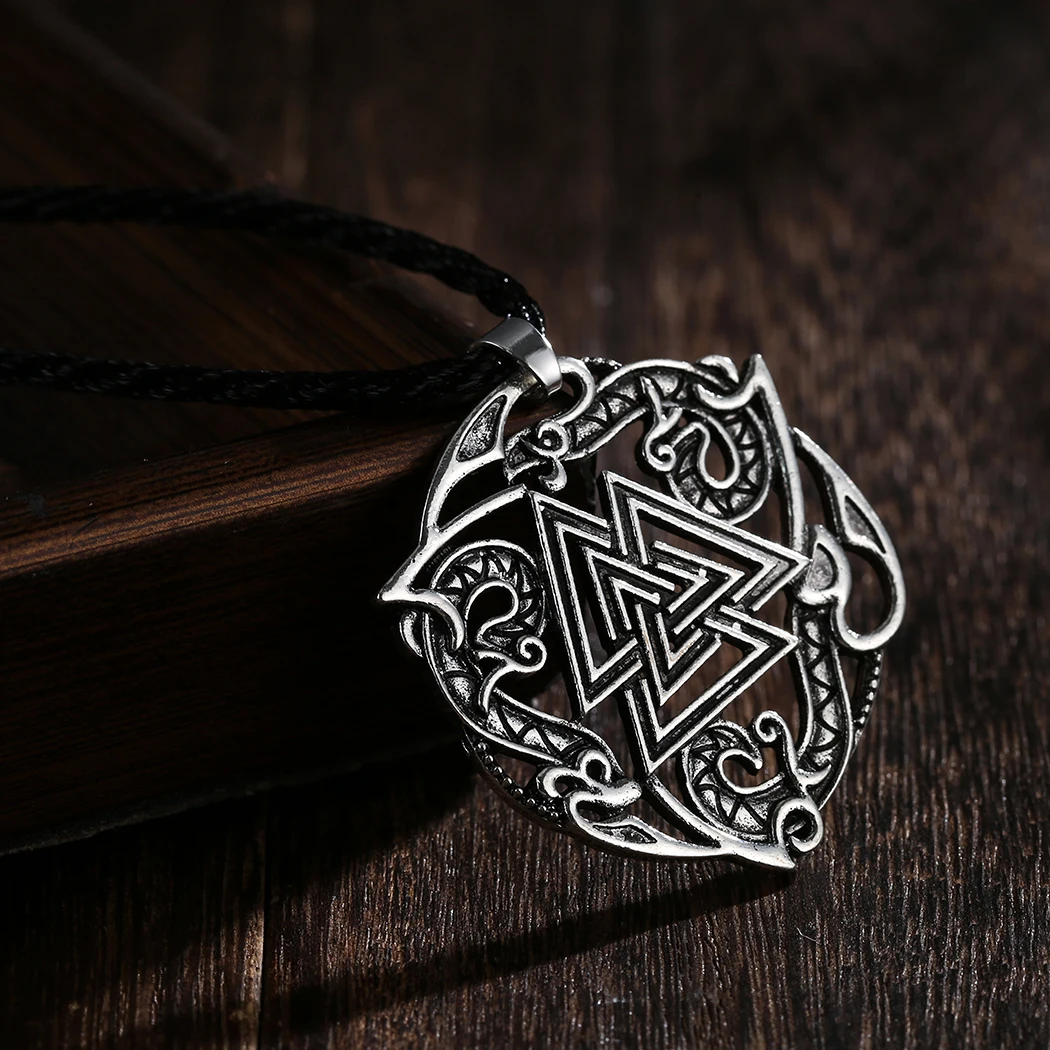 

2021 кулон Valknut серебряные ювелирные изделия викингов Скандинавская мифология ювелирные изделия Valknut скандинавский Кулон амулет викингов