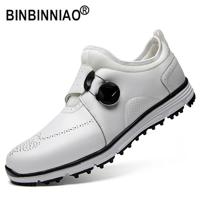 

BINBINNIAO Professional Golf Shoes Men Big Size 40-45 Comfortable Sport Sneakers Outdoor Anti Slip Walking Shoes