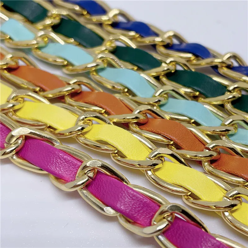 Long chain Crossbody, Crossbody strap for cell phone case PU leather, Metal chain, Phon case Accessories, Lanyard For backpack