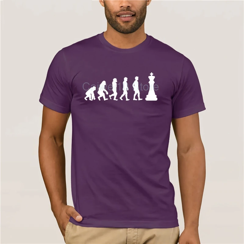 

New fashion trend Fashion 2021 New Evolution of Play Chess T Shirt Men Short Sleeve O Neck Chess Men Camisetas Top High Quality