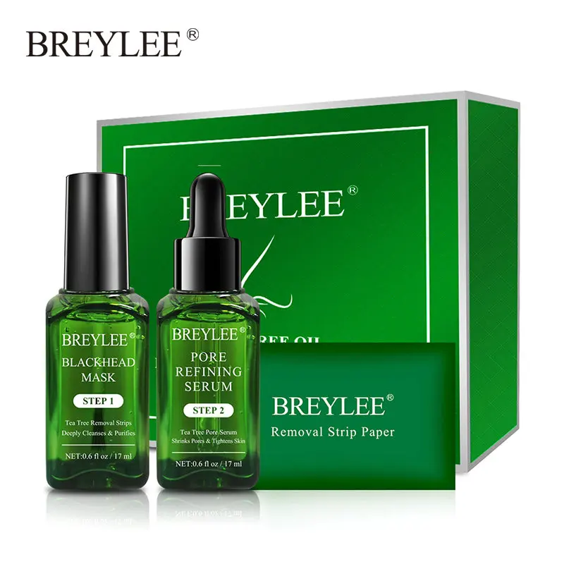 

BREYLEE Face Care Blackhead Removal Serum Anti Acne Treatment Pore Refining Serum Shrinks Kit Face Essence Facial Mask Skin Care