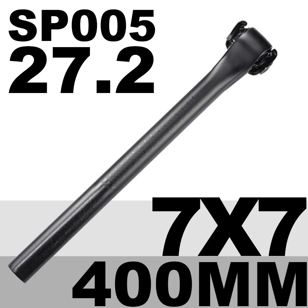 SP005-27.2-400-7x7 OG-EVKIN SP-005/SP-006 Carbon Seatpost 6° Road Bicycle Seatpost 27.2/31.6mm Seat Tube 350/400MM Canote Carbono Bicycle Parts - Цвет: SP005-27.2-400-7x7