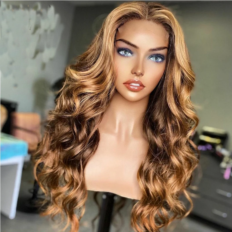 

Brazilian Highlight Natural Hairline Adjustable Strap Lace Front WIgs With Baby Hair Wig For Black Women Glueless Daily Wear Wig