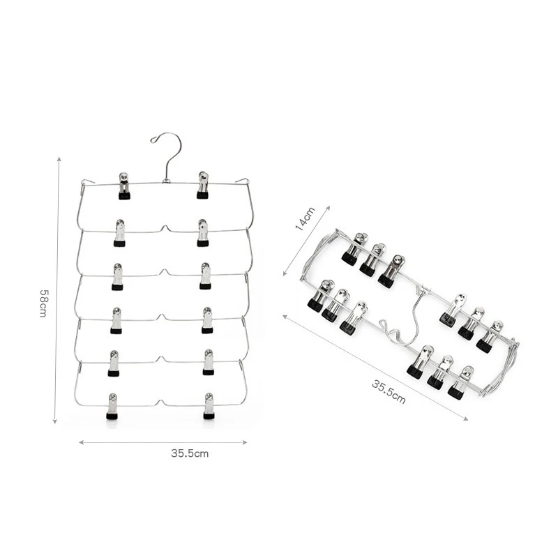 6 слойная юбка брюки для девочек шорты вешалки с регулируемые зажимы Экономия