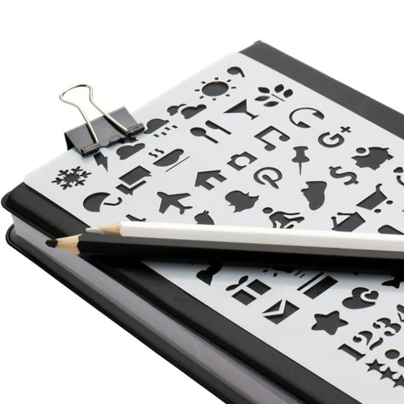 Набор трафаретов пластиковый планер шаблон чертежа сделай сам дневник записная