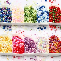 mixed 34568mm multicolor acrylic pearl beads round spacer imitation pearls for jewelry making diy bracelet accessories